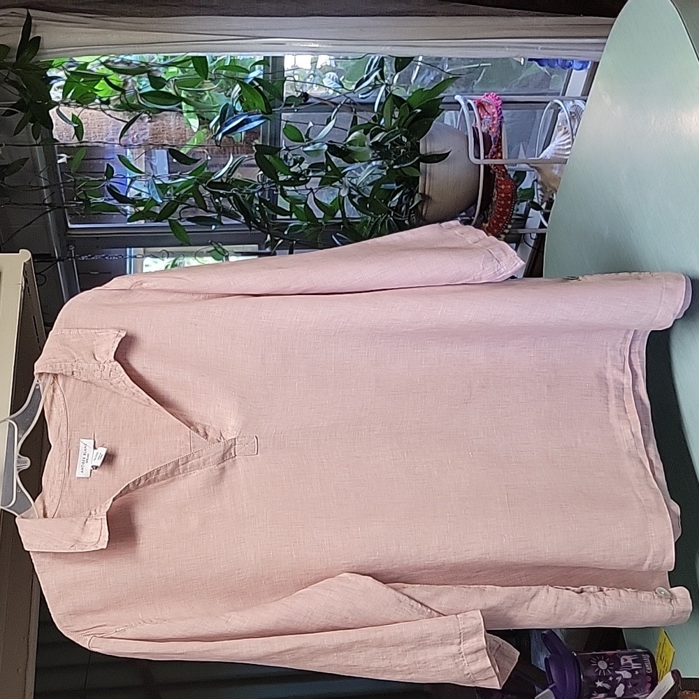 Antibes blanc linen top